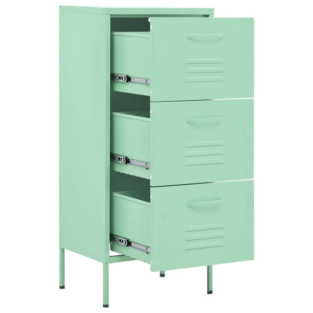 Armoire de rangement Vert menthe 42,5x35x101,5 cm Acier - XIOS