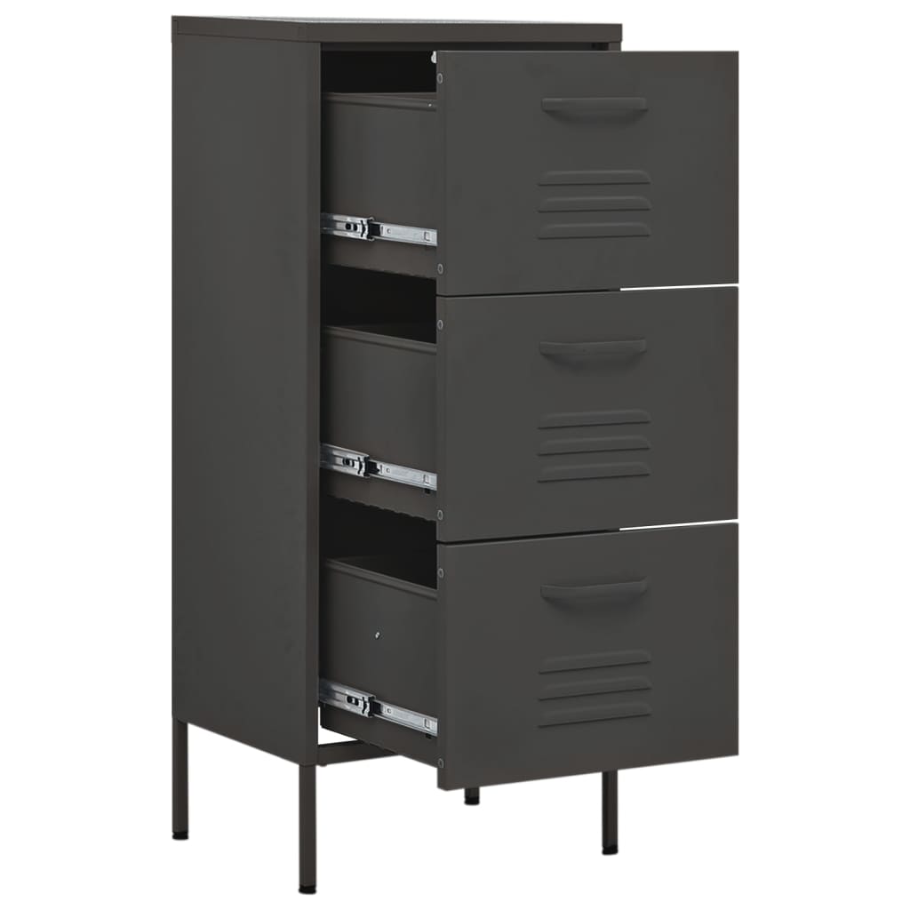 Armoire de rangement Anthracite 42,5x35x101,5 cm Acier - XIOS