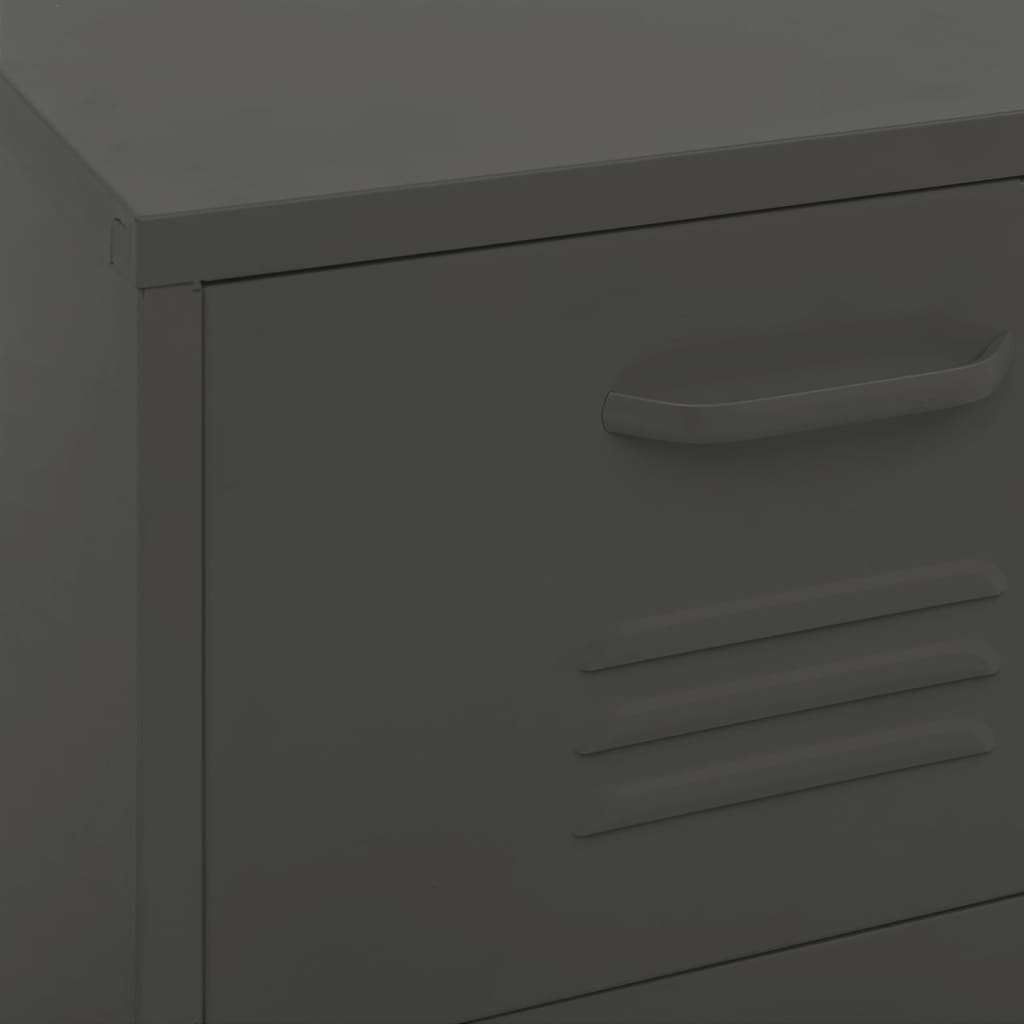 Armoire de rangement Anthracite 42,5x35x101,5 cm Acier - XIOS