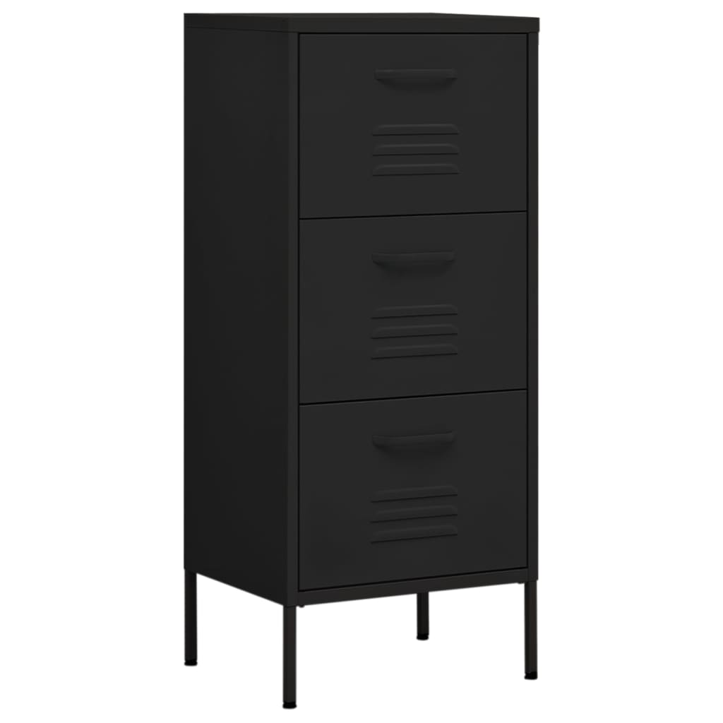Armoire de rangement Noir 42,5x35x101,5 cm Acier - XIOS
