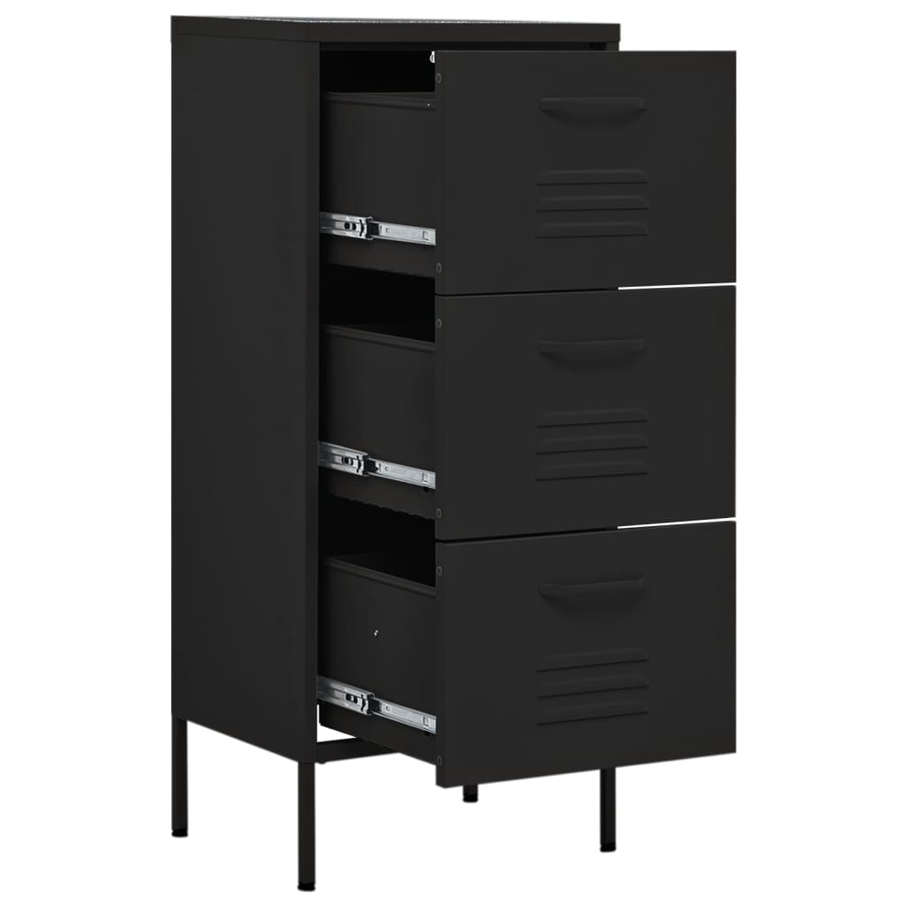 Armoire de rangement Noir 42,5x35x101,5 cm Acier - XIOS