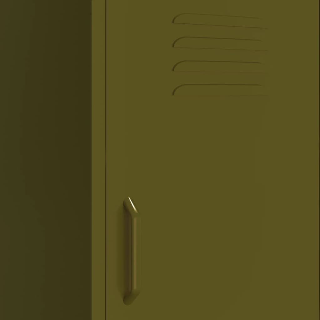 Armoire de rangement Vert olive 42,5x35x101,5 cm Acier - XIOS