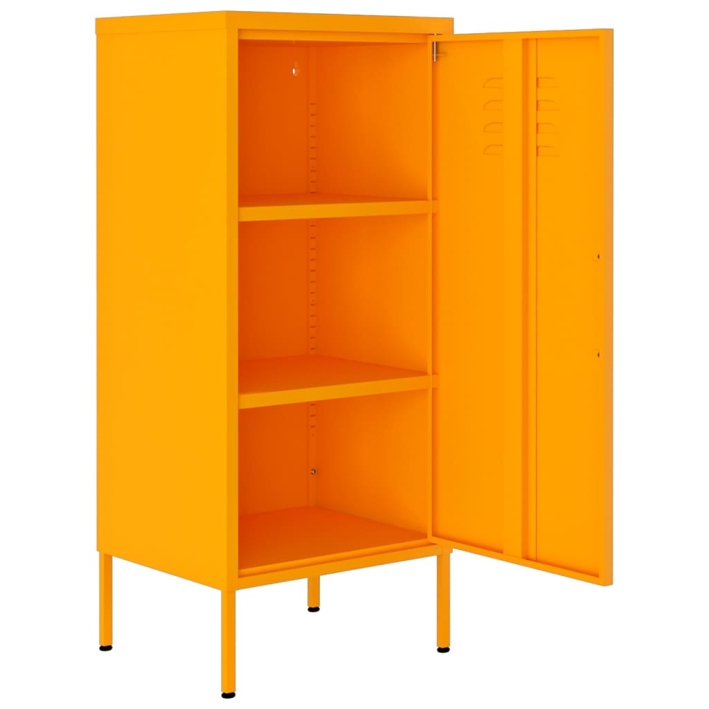 Armoire de rangement Jaune moutarde 42,5x35x101,5 cm Acier - XIOS