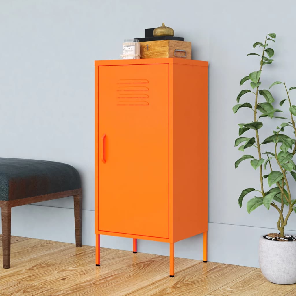 Armoire de rangement Orange 42,5x35x101,5 cm Acier - XIOS