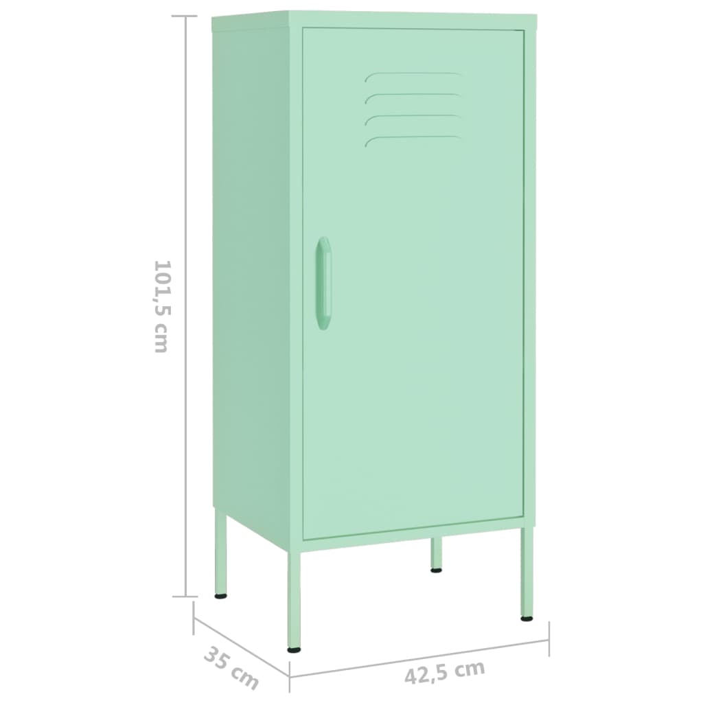 Armoire de rangement Vert menthe 42,5x35x101,5 cm Acier - XIOS