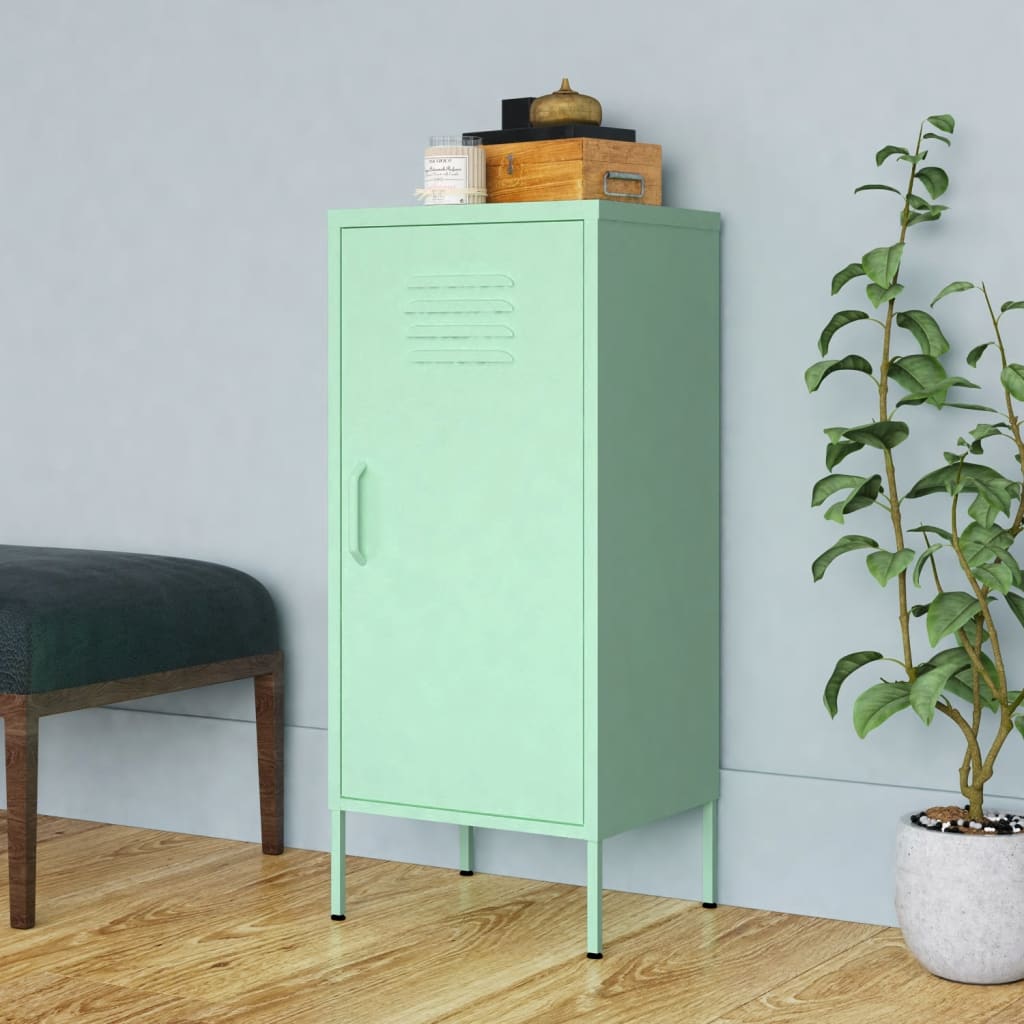 Armoire de rangement Vert menthe 42,5x35x101,5 cm Acier - XIOS