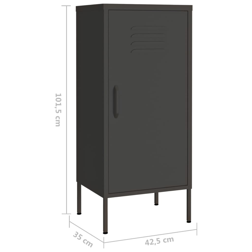 Armoire de rangement Anthracite 42,5x35x101,5 cm Acier - XIOS