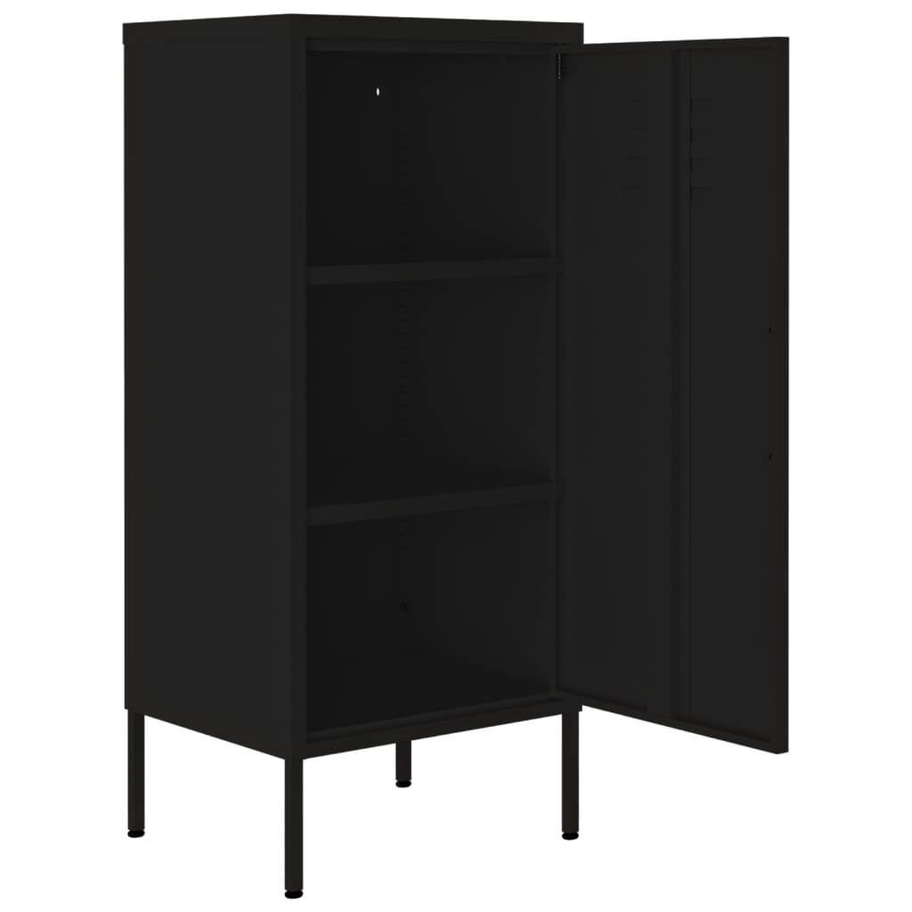 Armoire de rangement Noir 42,5x35x101,5 cm Acier - XIOS