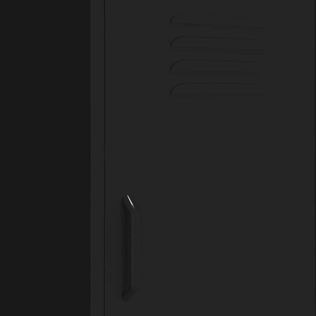 Armoire de rangement Noir 42,5x35x101,5 cm Acier - XIOS