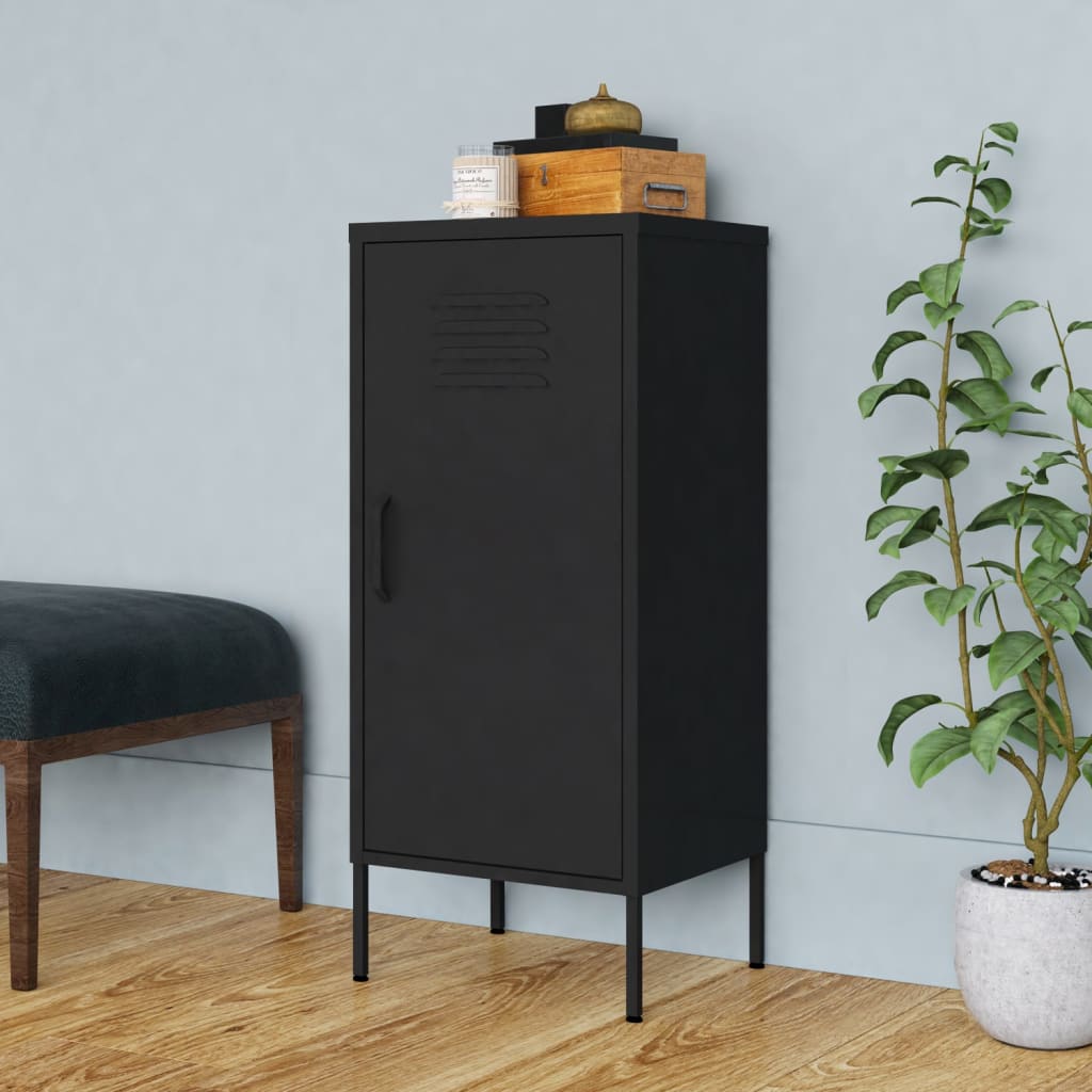 Armoire de rangement Noir 42,5x35x101,5 cm Acier - XIOS