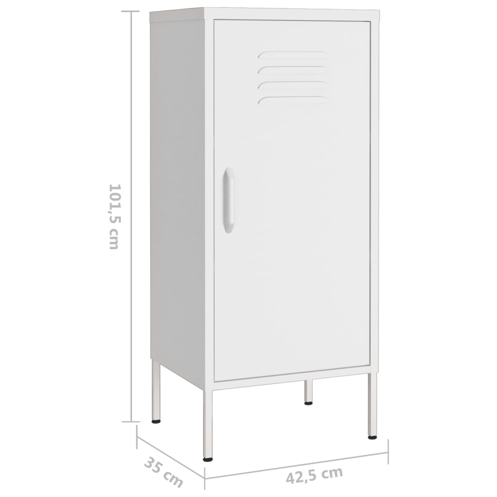 Armoire de rangement Blanc 42,5x35x101,5 cm Acier - XIOS