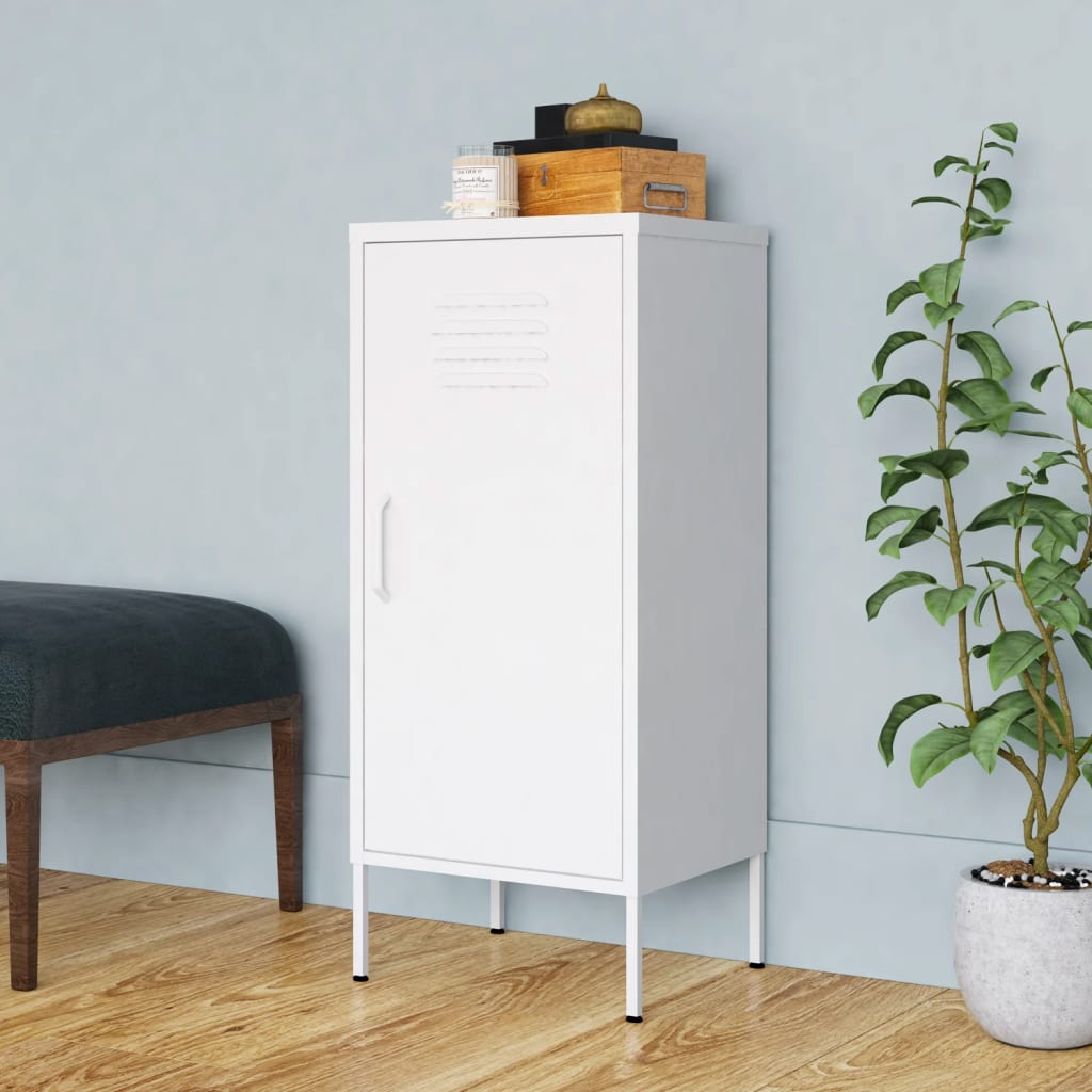 Armoire de rangement Blanc 42,5x35x101,5 cm Acier - XIOS