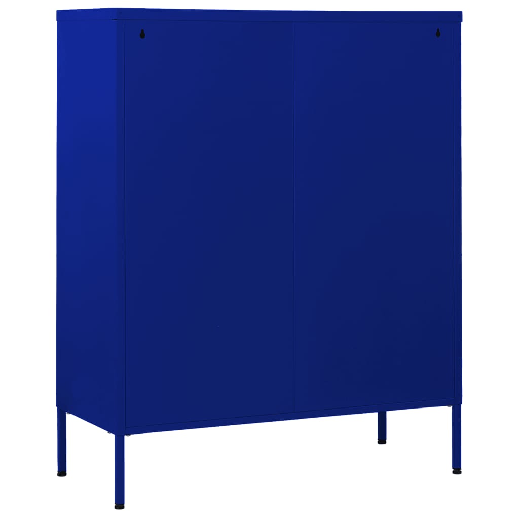 Commode Bleu marine 80x35x101,5 cm Acier - XIOS