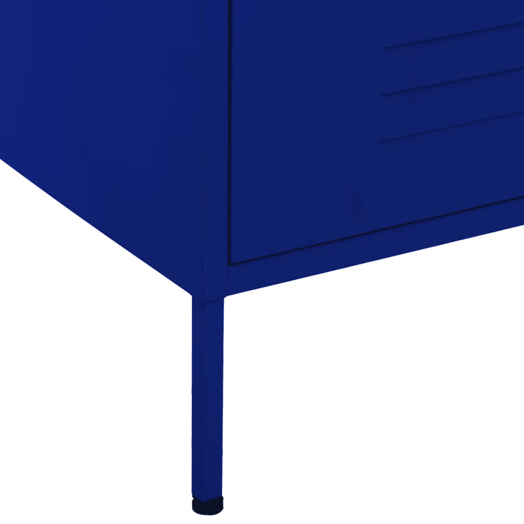 Commode Bleu marine 80x35x101,5 cm Acier - XIOS