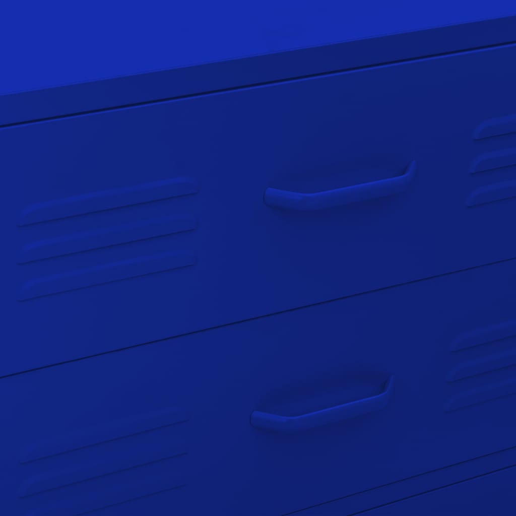 Commode Bleu marine 80x35x101,5 cm Acier - XIOS