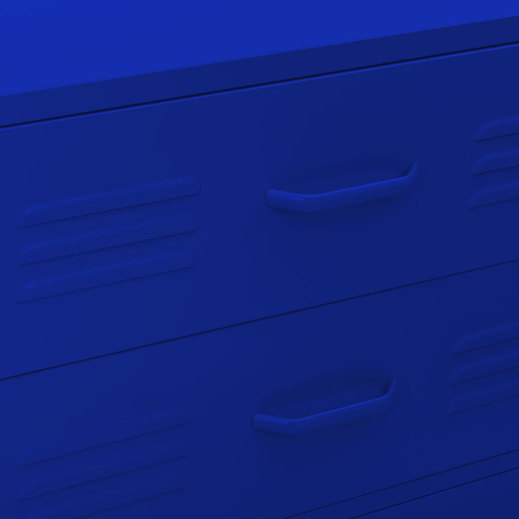Commode Bleu marine 80x35x101,5 cm Acier