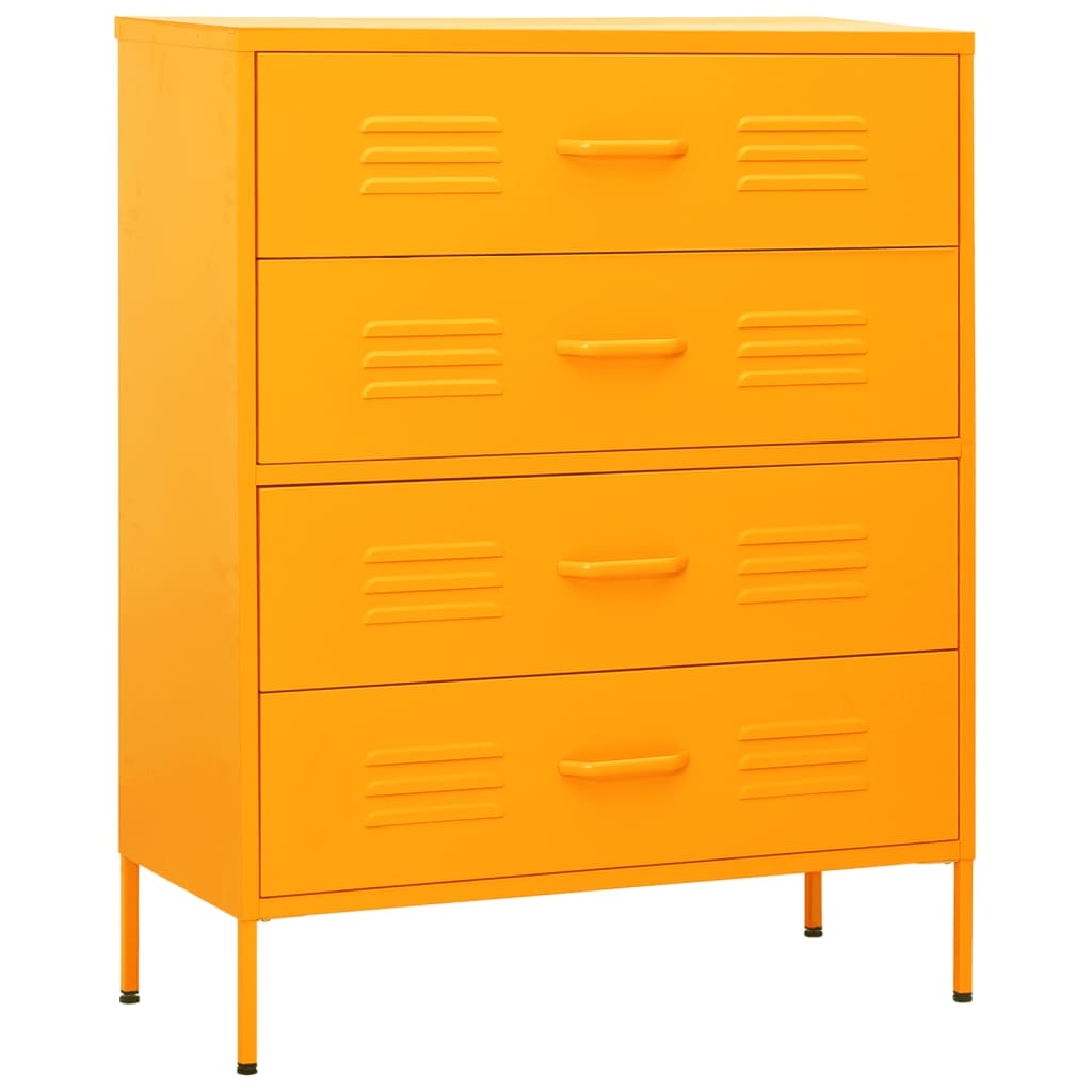 Commode Jaune moutarde 80x35x101,5 cm Acier - XIOS
