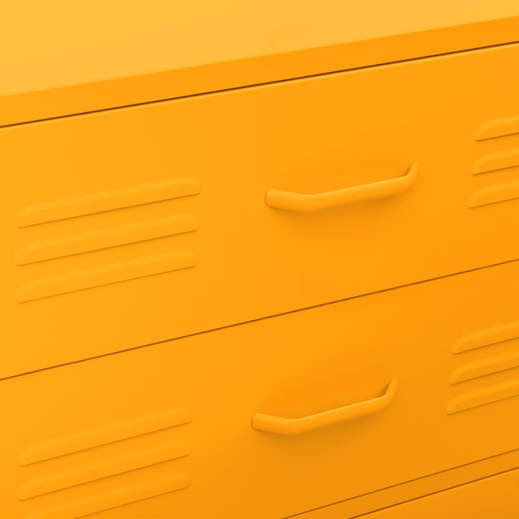 Commode Jaune moutarde 80x35x101,5 cm Acier - XIOS