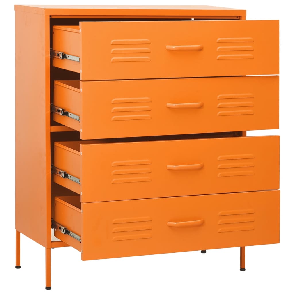 Commode Orange 80x35x101,5 cm Acier - XIOS