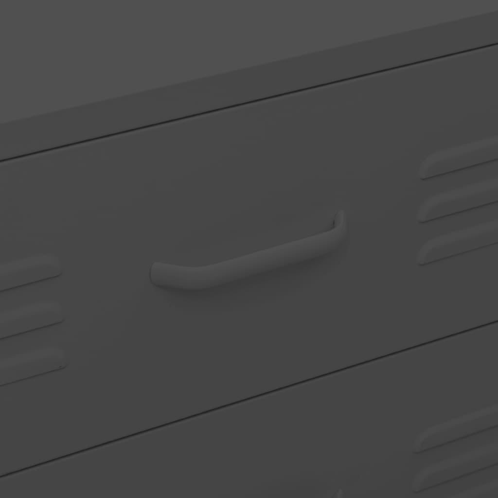 Commode Anthracite 80x35x101,5 cm Acier - XIOS