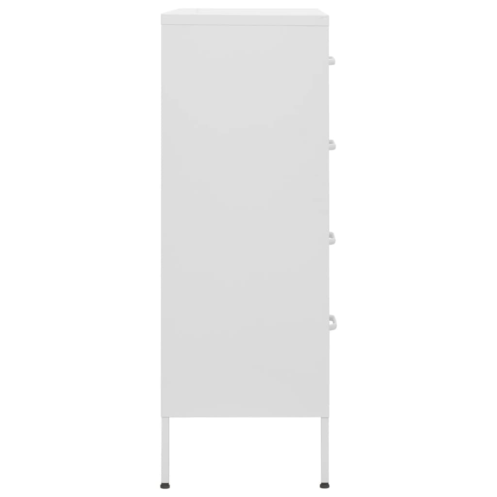 Commode Blanc 80x35x101,5 cm Acier - XIOS