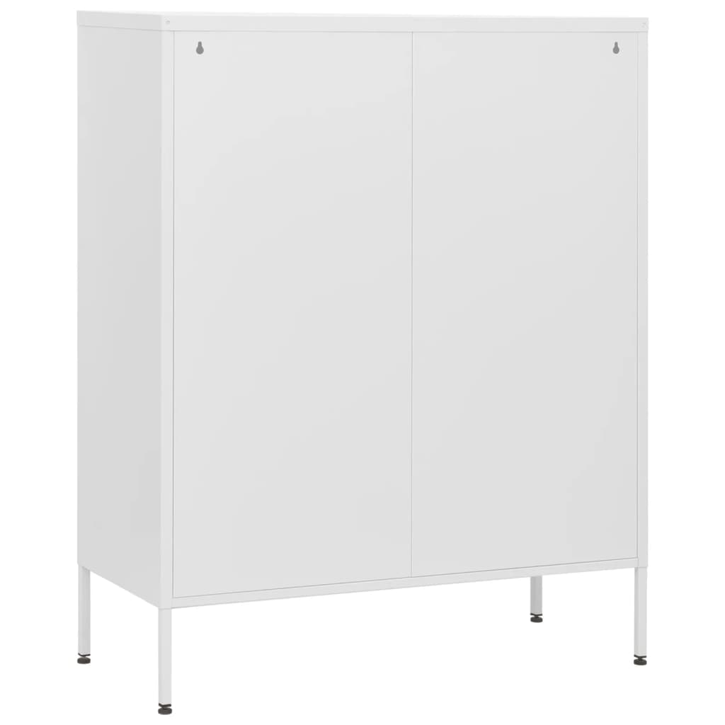 Commode Blanc 80x35x101,5 cm Acier - XIOS