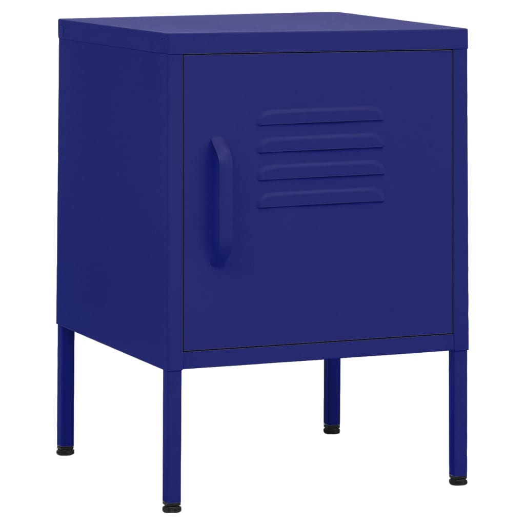 Table de chevet Bleu marine 35x35x51 cm Acier - XIOS