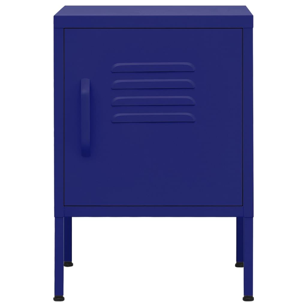 Table de chevet Bleu marine 35x35x51 cm Acier - XIOS