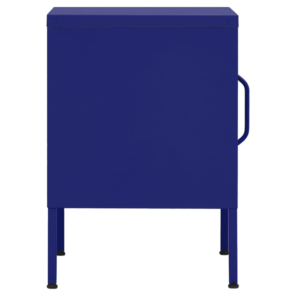 Table de chevet Bleu marine 35x35x51 cm Acier - XIOS