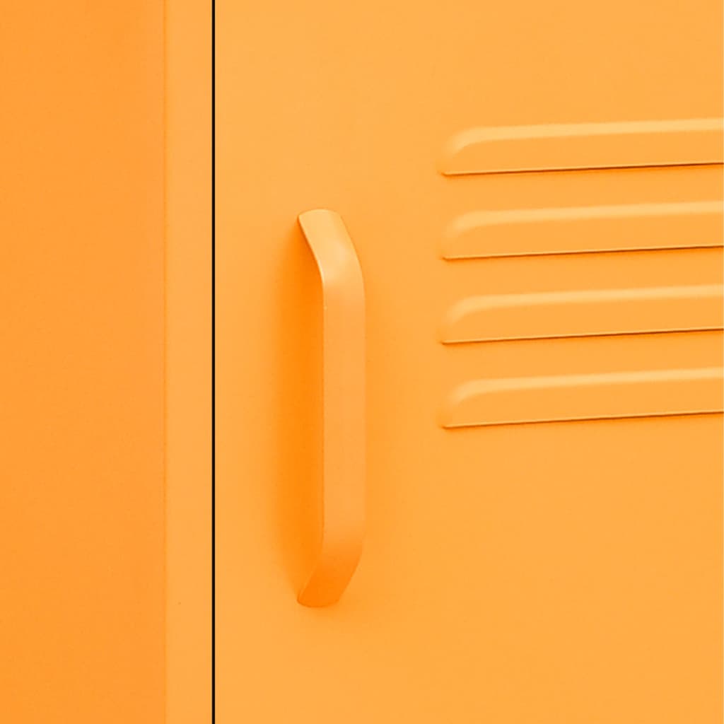 Table de chevet Jaune moutarde 35x35x51 cm Acier - XIOS