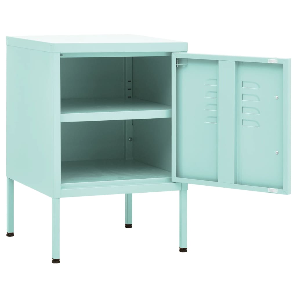 Table de chevet Vert menthe 35x35x51 cm Acier - XIOS