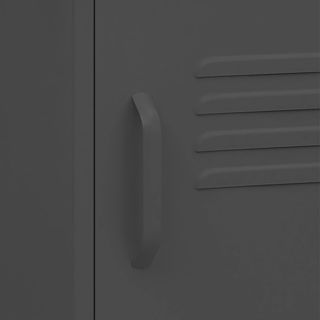 Table de chevet Anthracite 35x35x51 cm Acier - XIOS