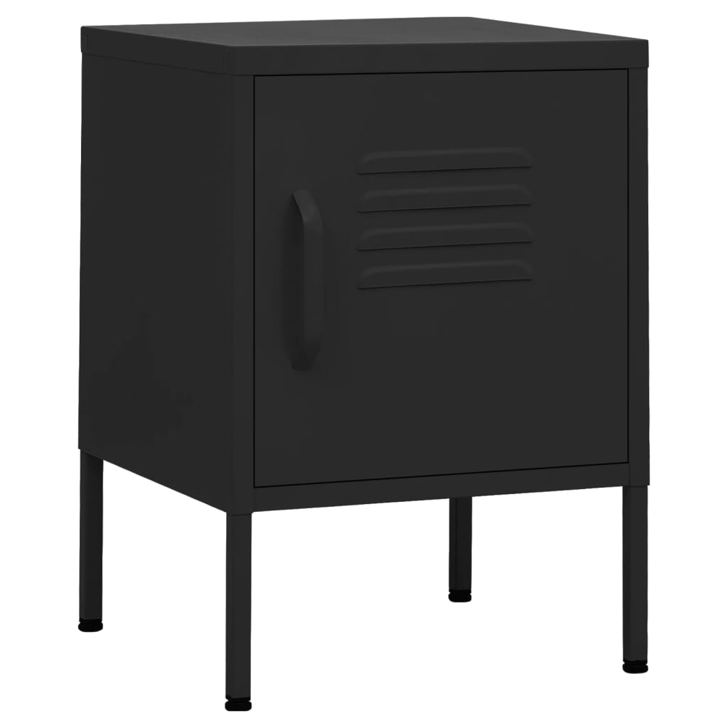 Table de chevet Noir 35x35x51 cm Acier - XIOS