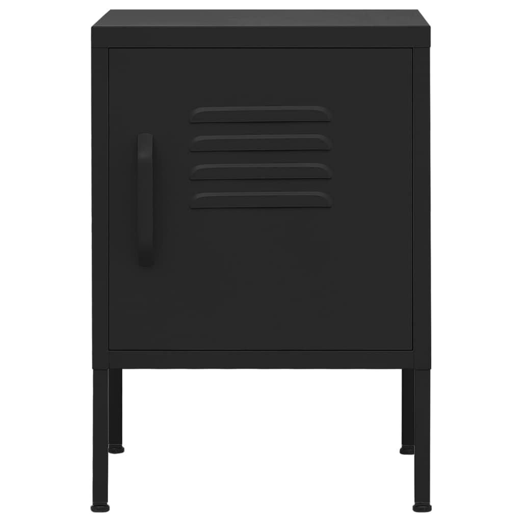 Table de chevet Noir 35x35x51 cm Acier - XIOS