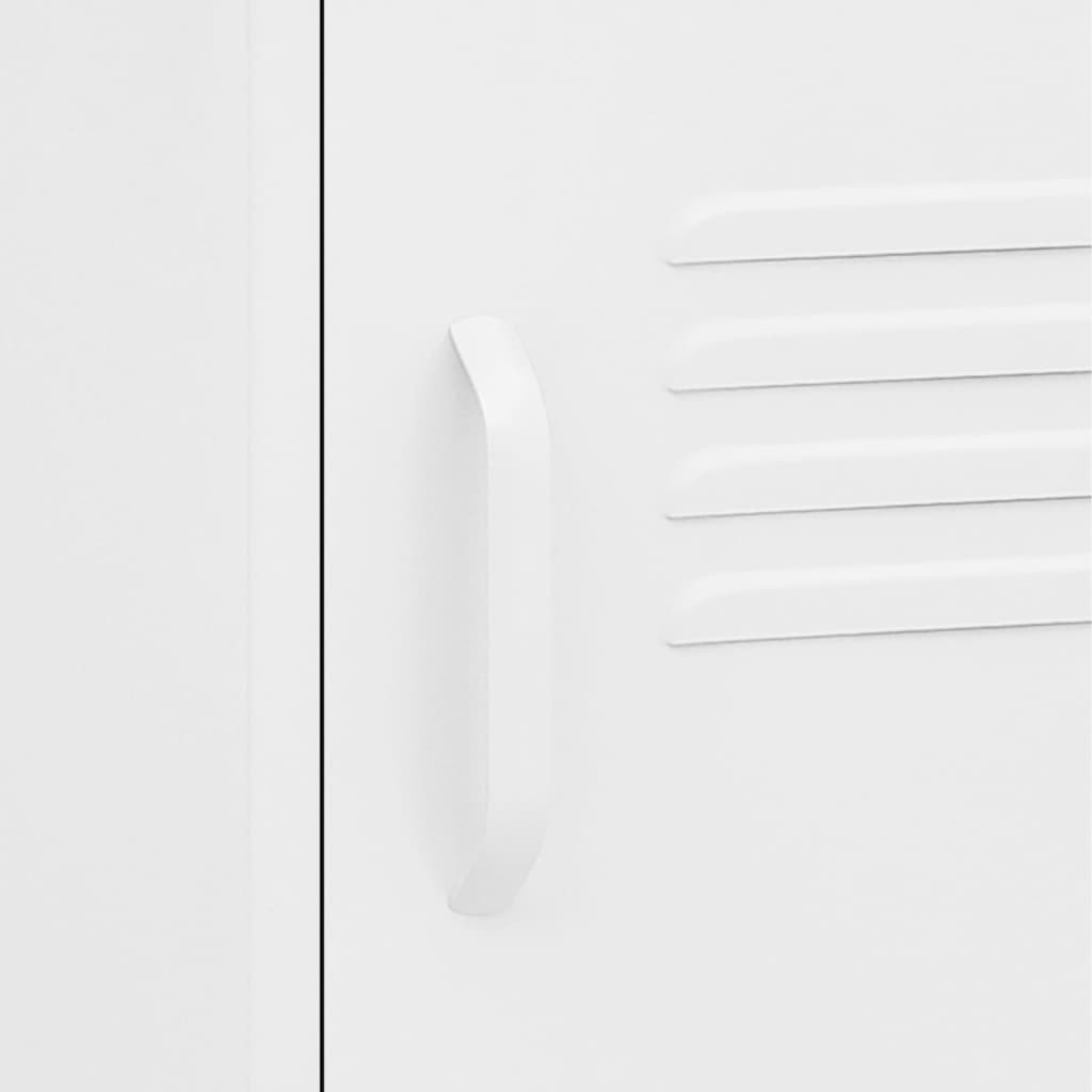 Table de chevet Blanc 35x35x51 cm Acier - XIOS