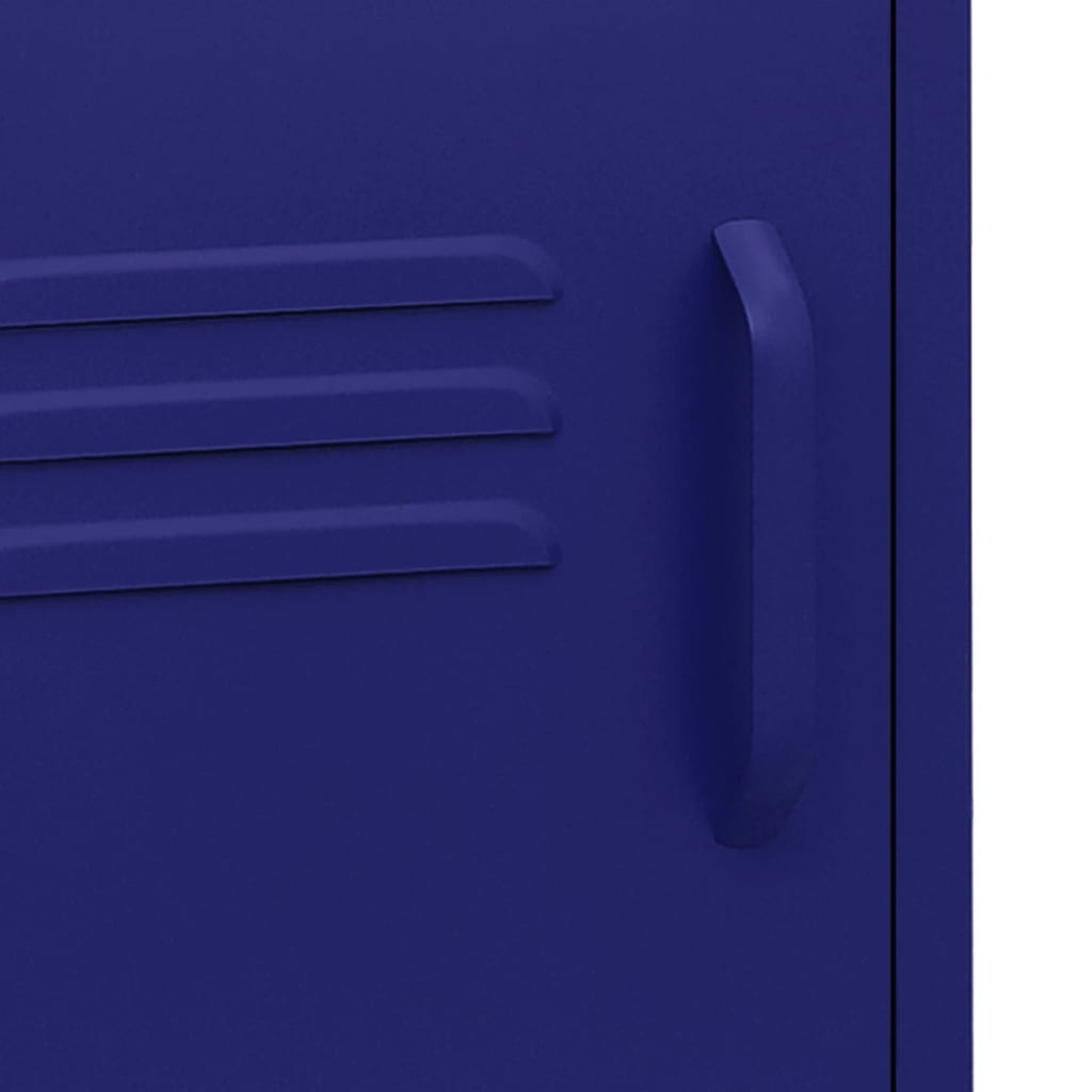 Table de chevet Bleu marine 35x35x51 cm Acier - XIOS