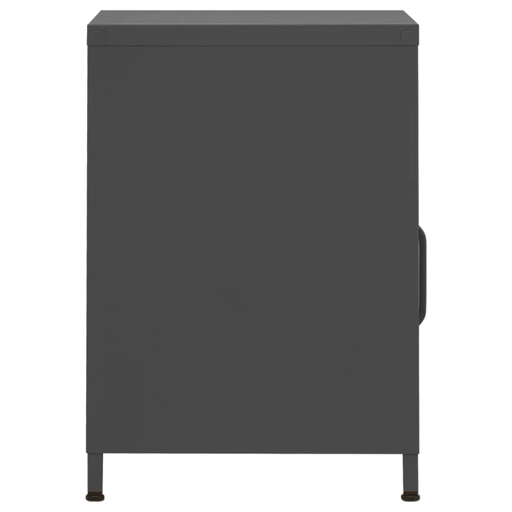 Table de chevet Anthracite 35x35x51 cm Acier - XIOS
