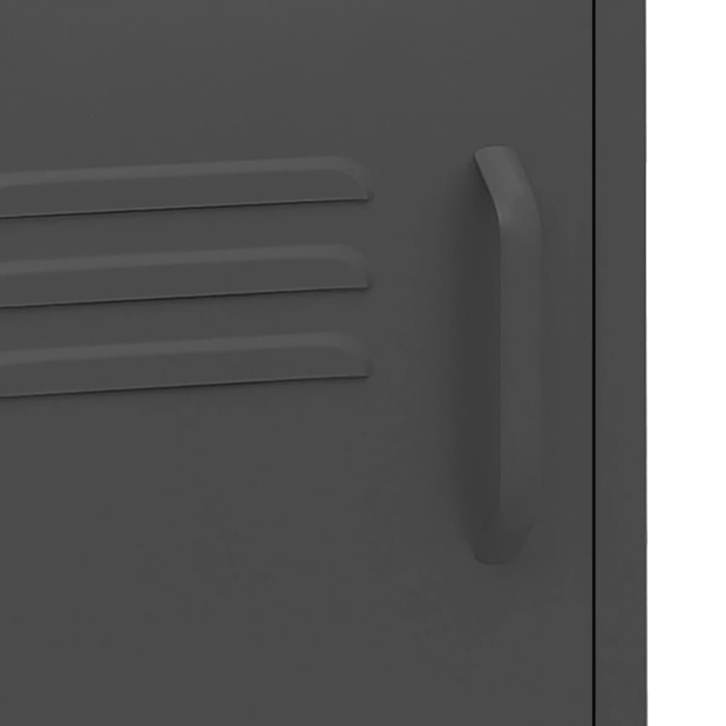 Table de chevet Anthracite 35x35x51 cm Acier - XIOS