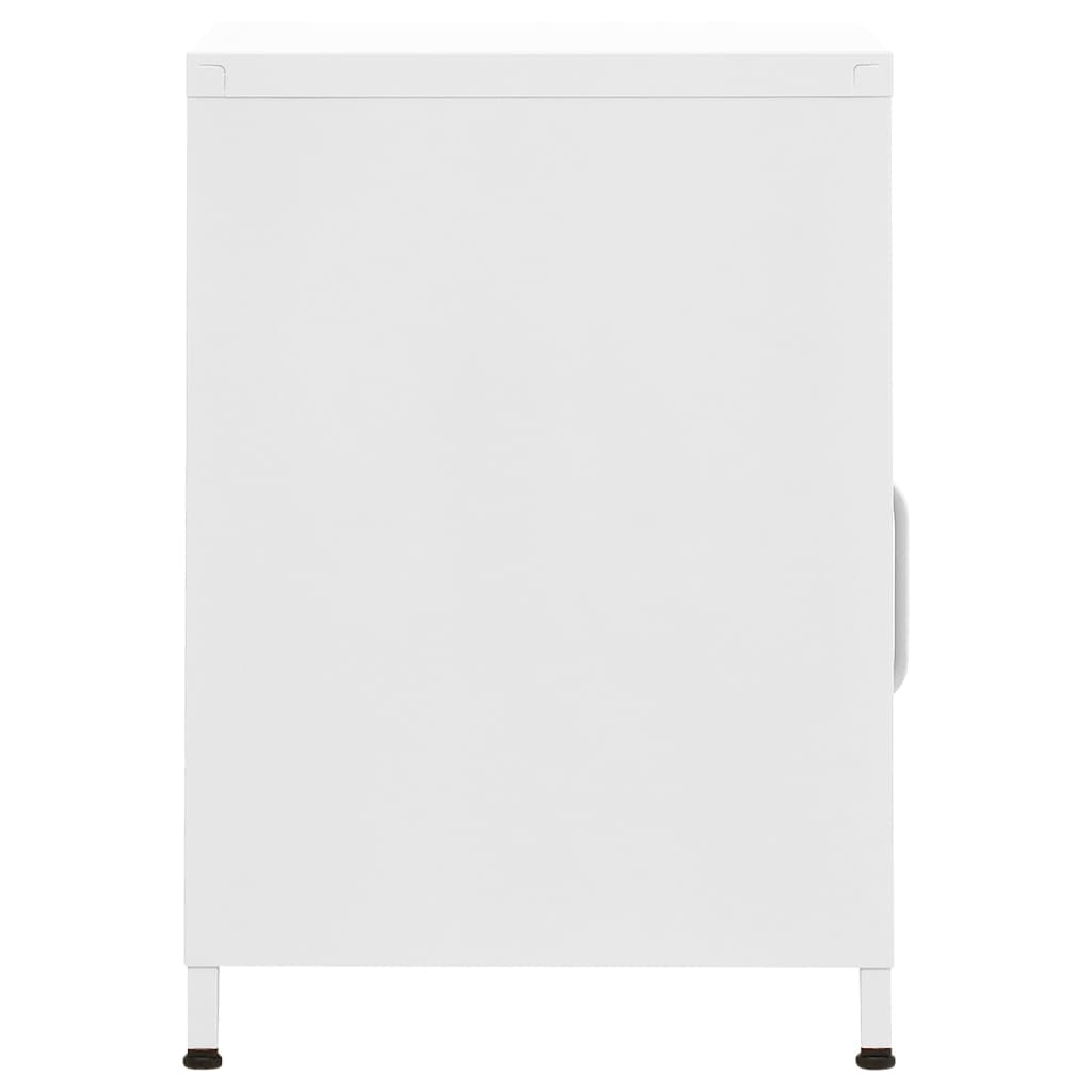 Table de chevet Blanc 35x35x51 cm Acier - XIOS