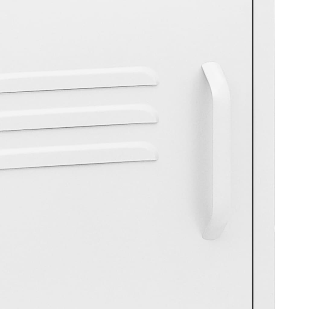 Table de chevet Blanc 35x35x51 cm Acier - XIOS