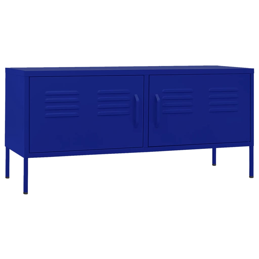 Meuble TV Bleu marine 105x35x50 cm Acier - XIOS