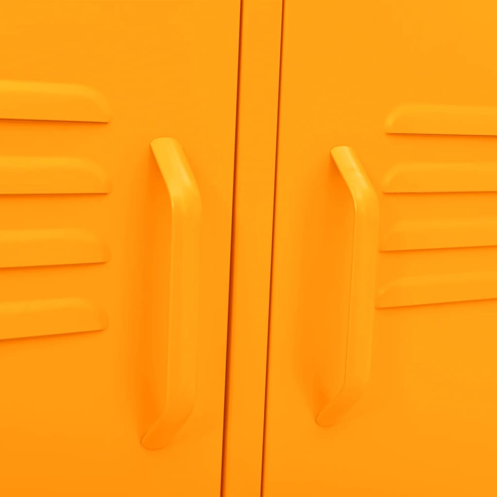 Meuble TV Jaune moutarde 105x35x50 cm Acier - XIOS