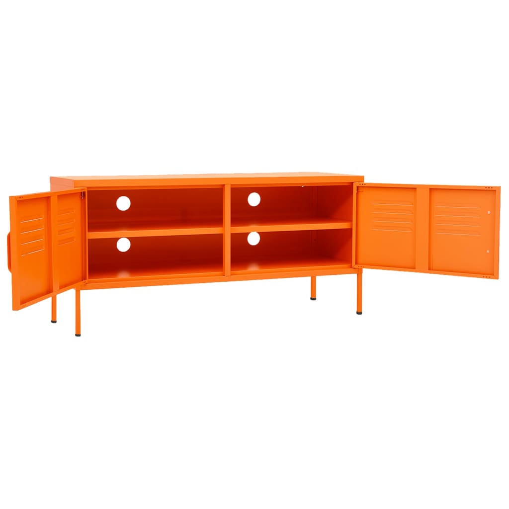 Meuble TV Orange 105x35x50 cm Acier - XIOS