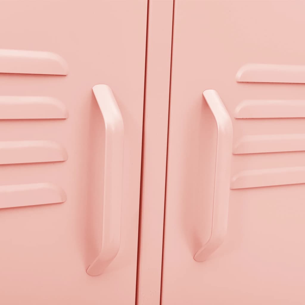 Meuble TV Rose 105x35x50 cm Acier - XIOS