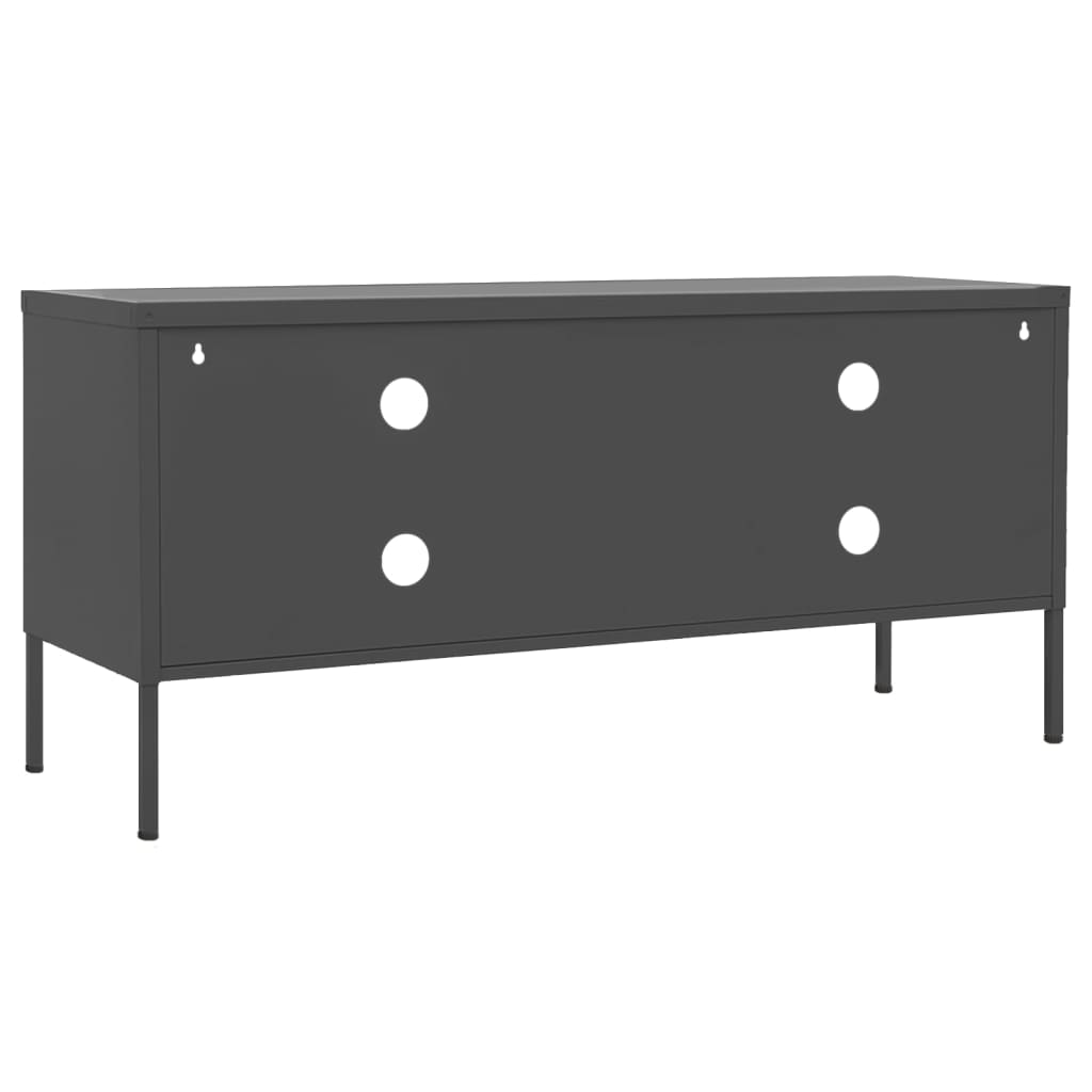 Meuble TV Anthracite 105x35x50 cm Acier - XIOS