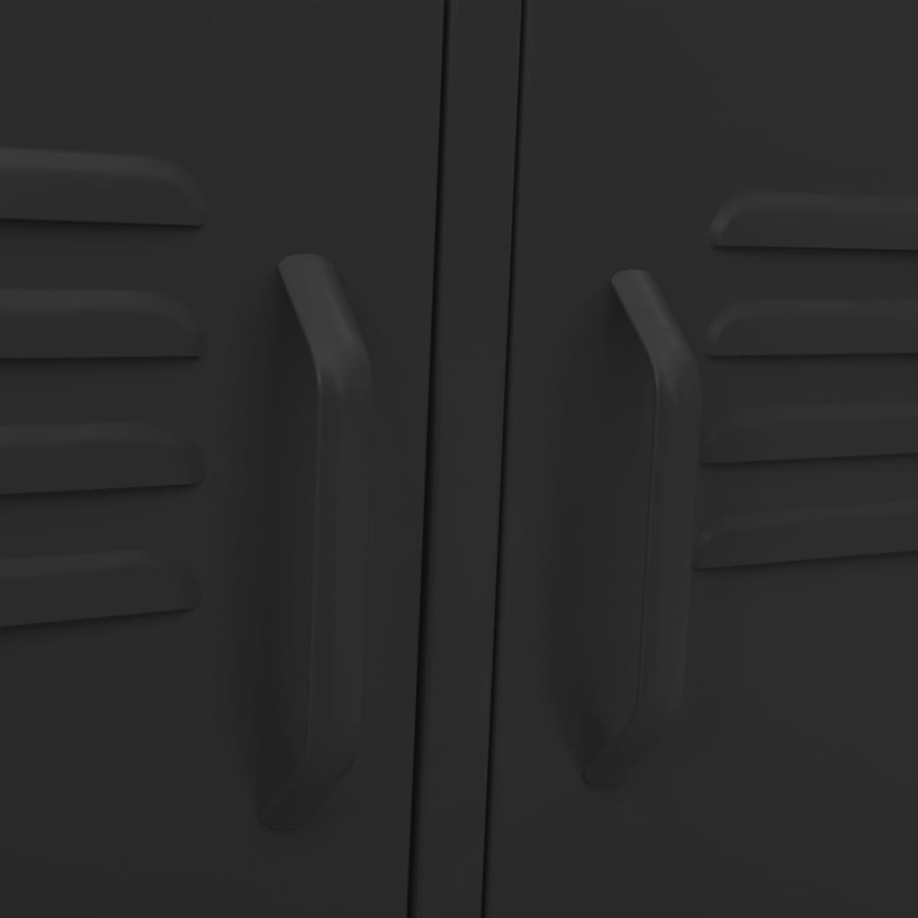 Meuble TV Noir 105x35x50 cm Acier - XIOS