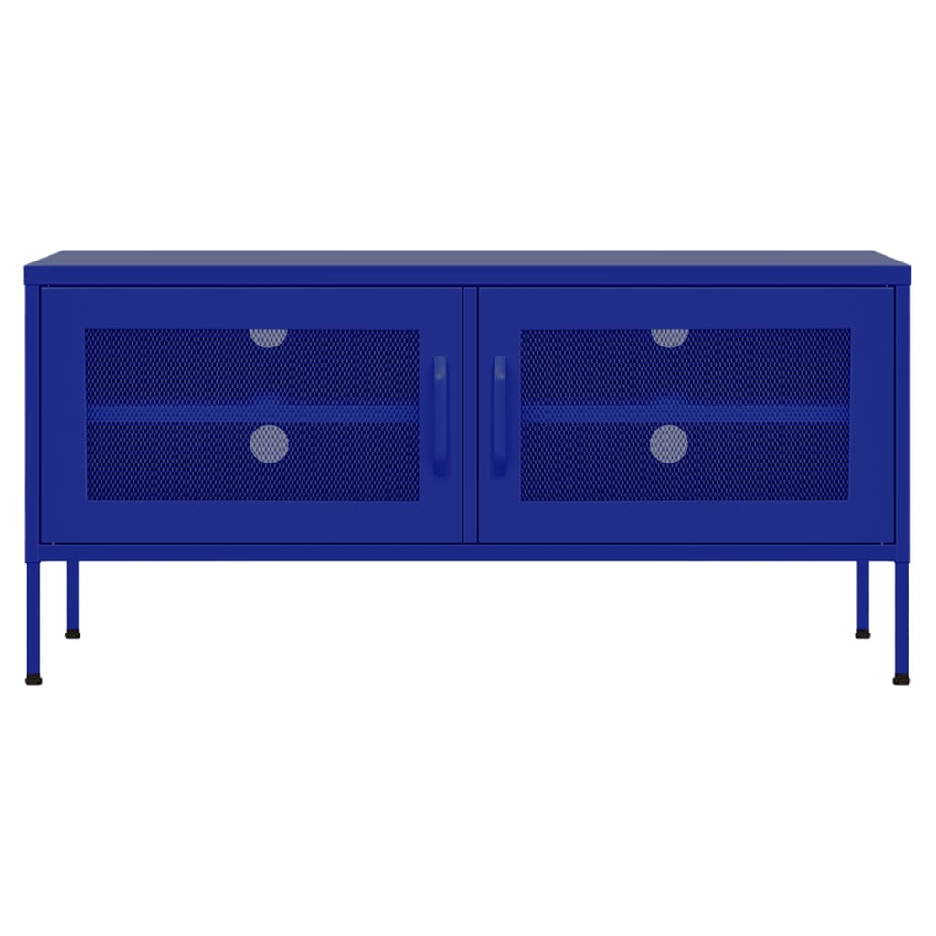 Meuble TV Bleu marine 105x35x50 cm Acier - XIOS