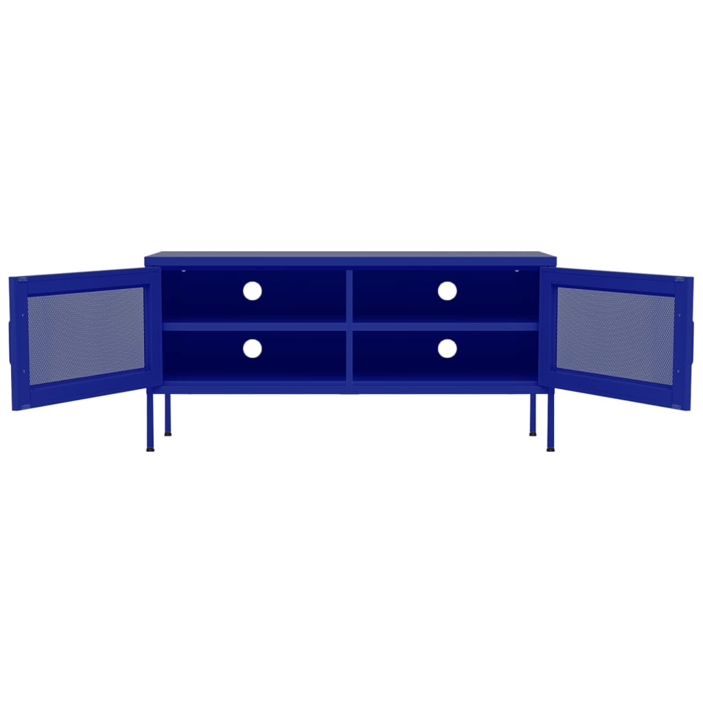 Meuble TV Bleu marine 105x35x50 cm Acier - XIOS