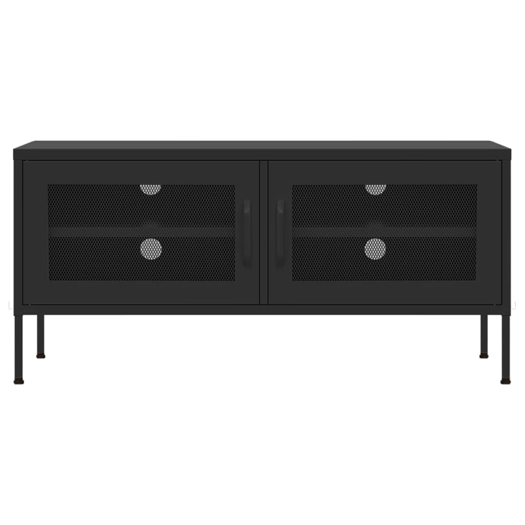 Meuble TV Noir 105x35x50 cm Acier - XIOS