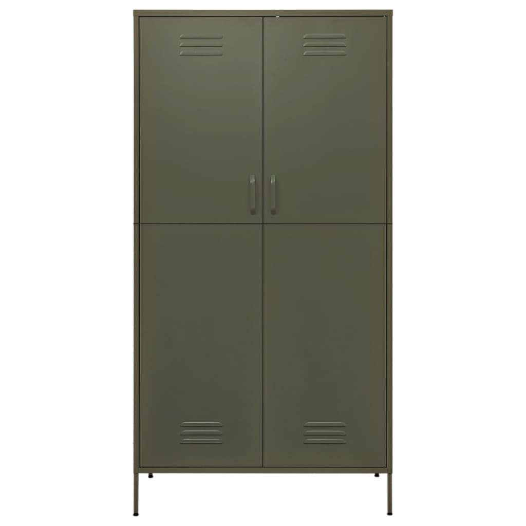 Garde-robe Vert olive 90x50x180 cm Acier - XIOS
